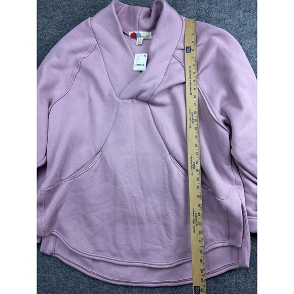 Free People FP Beach Sweatshirt Womens XL Burnished Lilac Cowl Neck Made USA - Picture 4 of 8